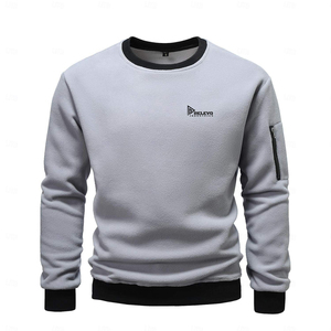Nouveau sweat à capuche zippé pour homme avec logo personnalisé brodé, impression numérique, polyester/coton, automne, 2 pièces, haute qualité, prix bas - Product Image 1