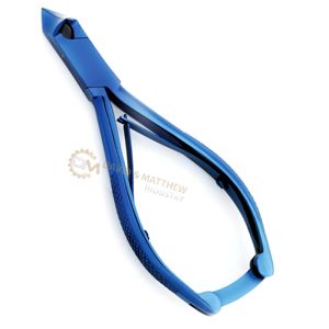 Coupe-ongles professionnel robuste en acier inoxydable à double usage Logo personnalisé finition dorée pour ongles incarnés doigts manucure - Product Image 4