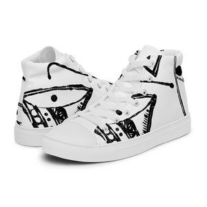 Scarpe da donna in tela alta Gangan traspiranti espadrillas retrò con altezza che aumenta la soletta in maglia di gomma per l'estate autunnale - Product Image 1