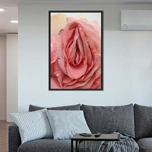 Impression sur toile Nude Rose Vagina - Art mural élégant pour une décoration unique, encadré noir - Product Image 1