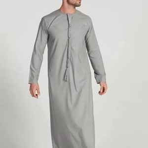 Thobe Árabe para Hombre de la Mejor Calidad, Jubba Elegante de Diseño Vintage con Bordado y Cuello Alto para las Oraciones del Eid - Product Image 5