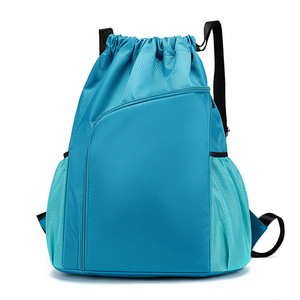 Custom <b>Promotional</b> Eco-friendly 210D Canvas Silkscreen Logo Packaging Nylon Drawstring Gym Bag <b>Backpacks</b> 30-40L - Product Image 3