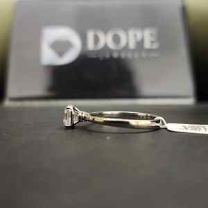 Elegant Women Asscher Cut Lab Created Moissanite Stainless Steel & 925 Sterling Silver Trendy <b>Fashion</b> <b>Rings</b> for Birthday Gift - Product Image 3