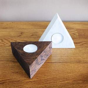 Artistic Wooden <b>Tealight</b> Candle Holder Easter Home Decor Farmhouse Style Handmade Heat Resistant Spa Table Centerpiece Gift Idea - Product Image 3