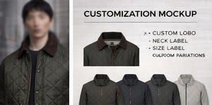 Chaqueta Acolchada Verde Oliva para Hombre, Chaqueta de Invierno Clásica con Pespuntes de Diamante, Chaqueta Casual Aislada con Botones y Cremallera Delantera - Product Image 6