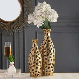 Venta al por mayor jarrones hechos a mano decorativos oro metal florero para eventos fiesta y hogar interior exhibición floral jarrones al por mayor - Product Image 4