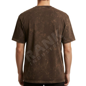 เสื้อยืดผู้ชายแบบย้อมสีเอซิด ระบายอากาศได้ดี สวมใส่สบาย ขายออนไลน์ MOQ ต่ำ ราคาดีที่สุด - Product Image 2