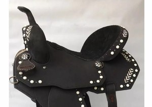 Selle de cheval en cuir fabriquée à la main de qualité supérieure | Style occidental et anglais, ultra confortable, durable, parfaite pour le trail et l'entraînement - Product Image 2