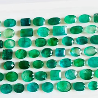 Emerald Alami Campuran Potongan 81 Pcs Batu Permata Asal Zambia Kualitas AAA Bersertifikat IGI Warna Hijau Polesan Sempurna 5-10mm 249.65cts