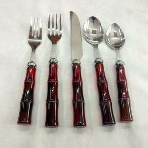 Ensemble de 4 couverts en acier inoxydable cuillère couteau fourchette couleur argent plaqué utilisé dans les ustensiles de cuisine de table café maison métal crème poignée - Product Image 4