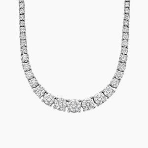 Collar de cadena de tenis de diamante cultivado en laboratorio de 3,50mm estilo Hip Hop oro amarillo/regalo de boda plateado/desgaste de fiesta hecho PT950 - Product Image 2