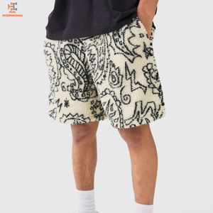 กางเกงขาสั้นลำลองผู้ชาย ผ้าฝ้าย 100% ระบายอากาศได้ดี แห้งเร็ว เป็นมิตรกับสิ่งแวดล้อม เอวกลาง มีเชือกผูก เอวยางยืด ผ้าฟลีซ - Product Image 2