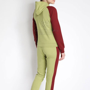 Coupe régulière hiver solide décontracté écologique respirant coton femmes survêtements 2 pièces long ensemble vente chaude - Product Image 3