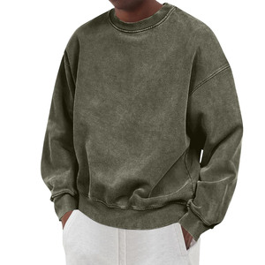 Camiseta Personalizada de Alta Calidad con Lavado Ácido Ecológico para Hombre, 100% Algodón, Camiseta Larga Holgada, Camiseta de Manga Larga con Lavado Ácido Personalizada - Product Image 2