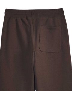 Ensemble de survêtement en molleton marron pour unisexe, sweat-shirt uni et pantalon de jogging, tenue deux pièces, mélange de coton doux, chaud pour l'hiver, design OEM - Product Image 6