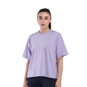 Premium 100% algodón Jersey camiseta logotipo personalizado alta calidad cuello de gran tamaño hombro caído-260 gramos tela hombres mujeres estilos - Product Image 1