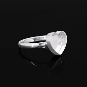 Nouvelle Collection 2025 : Monture de Bague Tendance en Argent Sterling 925 Plaqué Or 14K, Cœur Serti 8mm, Écologique, Vente en Gros, Idéale pour Bijoux DIY - Product Image 6