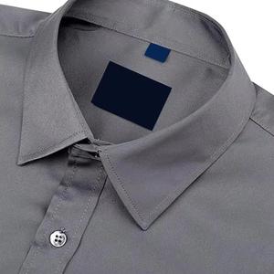 OEM chemises pour hommes décontracté cravate bouton hommes chemise habillée couleur unie revers poche été plage manches chemises en lin pour hommes - Product Image 3