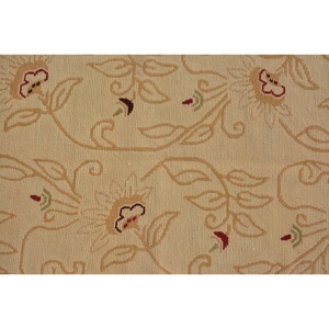 Rug, 3x4.8 ft Vintage Rug, <b>Brown</b> Floral Rug <b>Wool</b> - Product Image 5