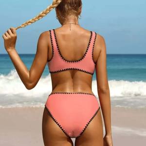 Conjunto de sujetador y bragas sostenibles OEM Trajes de baño deportivos Vestido de Bikini Ropa de diseñador Traje de baño Conjunto de ropa interior de mujer para niña - Product Image 2