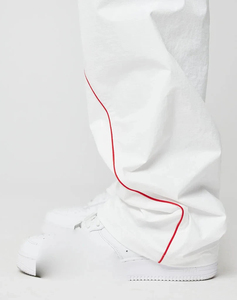 Pantalones acampanados cortavientos holgados para hombre al por mayor, ropa de calle de doble cintura a rayas, pantalones acampanados impermeables de nailon de pierna ancha para hombre - Product Image 5