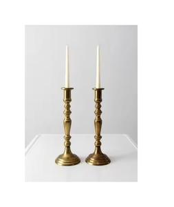 Nuevo juego de portavelas de Metal, candelabro cónico, diseño de lujo antiguo de latón para decoración del hogar, bodas, Navidad - Product Image 1