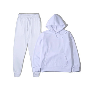 Ensemble de survêtement en molleton de coton unisexe avec logo personnalisé, qualité supérieure, vêtement uni pour le sport et les loisirs - Product Image 2