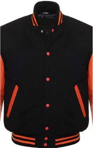 Chaqueta Universitaria de Béisbol Personalizada con Mangas de Cuero Transpirable y Detalles Bordados Estilo Letterman - Product Image 2