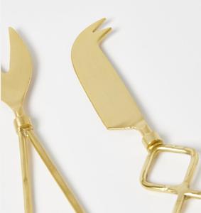 Juego de cuchillos para queso de 3 piezas con mango de anillo de diseñador de acero inoxidable con logotipo personalizado a un precio asequible - Product Image 4