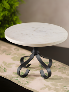 Top de mármol más vendido con soporte de metal Soporte de pastel para mesa de boda de Navidad DE LA India - Product Image 2