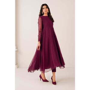 Ensemble de robe en mousseline de soie brodée pour femmes PR-1121 - Product Image 1
