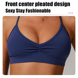 Женский спортивный бюстгальтер со складками - Product Image 4