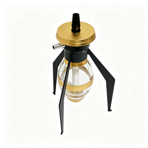 Juego de salón decorativo LED de 33 cm con diseño de patas de araña doradas, cámara de acrílico, tapa de aluminio, manguera única, moderno, al por mayor - Product Image 2