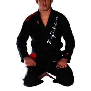 450G Pearl Weave BJJ Gi Black Red Brazilian Jiu Jitsu <b>Kimono</b> Lightweight Competition Uniform with Reinforced Stitching - Product Image 5