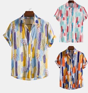 Nouvelle chemise à manches courtes pour homme, style cubain, tendance, littéraire et décontractée - Product Image 2