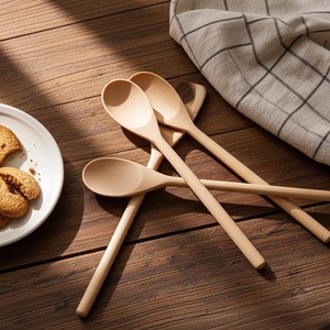 High Quality Customized Size Handmade <b>Wooden</b> Soup <b>Spoon</b> Heavy Duty Sustainable Food Grade Best Design Home <b>Cooking</b> Tool Sets - Product Image 5
