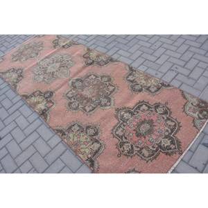 Tapis en laine turque vintage 36x93ft Orange & Vert Patchwork Tapis de salon tissé à plat avec support en latex pour décorations - Product Image 4