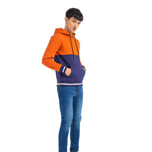 เสื้อมีฮู้ดแบบสวมหัวผ้าโพลีเอสเตอร์สำหรับผู้ชายเสื้อมีฮู้ดสองสีสำหรับฤดูหนาว - Product Image 5