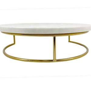Advantageous Ins Style Round <b>Marble</b> Metal <b>Cake</b> <b>Stand</b> with Gold Iron Finish for Home Hotel or Restaurant Use <b>Cake</b> Tools - Product Image 4