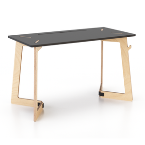 Organizzatore da scrivania in legno naturale di fabbricazione italiana scuola eco-friendly in compensato di betulla e mdf colorato valchromat per ufficio - Product Image 1