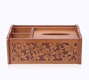 Caja de pañuelos de madera, organizador de almacenamiento, caja de pañuelos, servilletero de madera, tamaño personalizado a bajo precio - Product Image 3