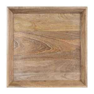 Plateau de service carré en bois de manguier durable Offre Spéciale pieds en bois de piédestal élégant pour décor de table service d'affichage de fruits - Product Image 4