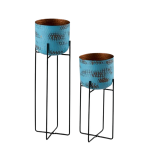 แจกันและกระถางต้นไม้ทำจากโลหะสำหรับตกแต่งบ้านไร่ในร่มและกลางแจ้ง - Product Image 5