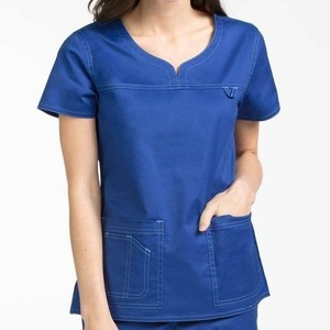 Vente en gros d'uniformes hospitaliers de qualité supérieure Ensembles de gommage médical Coton/Polyester avec spandex pour les soins infirmiers - Product Image 6