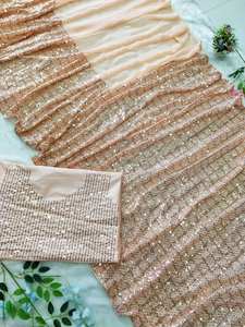 Vêtement de soirée indien pakistanais haut de gamme Georgette Saree avec broderie et paillettes Travail Mono Banglori Blouse Wedding Wear - Product Image 6