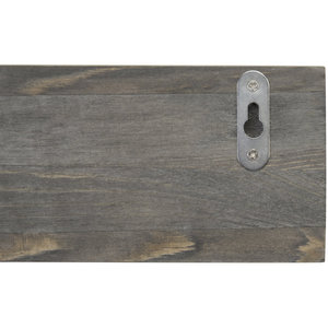 ชั้นวางของติดผนังทำจากไม้พร้อมตะขอแขวนกุญแจ5อันชั้นเก็บของอเนกประสงค์สำหรับบ้านสำนักงาน - Product Image 2