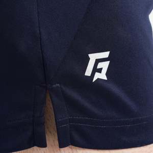 Shorts de sport GA Fusion en polyester bleu marine, motif sportif, taille élastique, taille XXS, entrejambe de 5 pouces, avec logo décoratif pour l'entraînement - Product Image 6