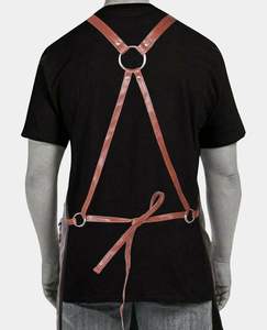 Delantal sin mangas de cuero para hombre de alta calidad personalizado ALW con logotipo personalizado reutilizable y duradero, especializado en nuevos diseños OEM - Product Image 4