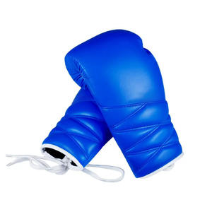 Nouveauté 2026, dernier modèle, gants de boxe à lacets au poignet, sur mesure, élégants, en cuir bleu original, gants d'entraînement de combat, CP-BG-12 - Product Image 4