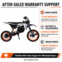 Moto électrique OEM 3000W 48V 30Ah longue portée pour adultes, moto tout-terrain 55KM/H avec frein hydraulique